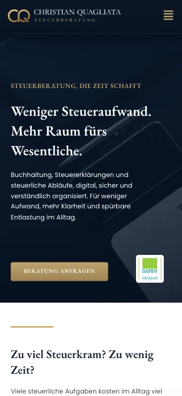 Mobile Ansicht von CQ Steuerberatung
